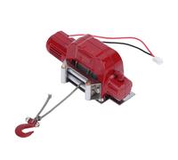 Funien Cabrestante Eléctrico RC Construcción Metálica Funcionalidad Altamente Realista para Vehículos sobre Orugas a Escala 1/10 (Rojo)