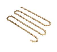 Funien Cadena de Bicicleta Dorada de 10 Velocidades Alta Rigidez 116 Eslabones Cadena Acero Rápido para Bicicletas Montaña Carretera Color Dorado 1/2 X 11/128 Pulgadas Adecuado para Todoterreno
