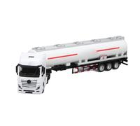 Funien Camión Cisterna de Petróleo, Modelo de Aleación, Juguete Juego para Educación Niños y Niñas, Remolque Tractor Desmontable a Escala 1:50 para Niños (Blanca)