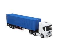 Funien Camión Portacontenedores Modelo Tractor con Remolque Semirremolque Escala 1:50, Desmontable, Estático, de Aleación, ABS, Neumáticos de Goma, Función Empuje para Deslizar (#1)