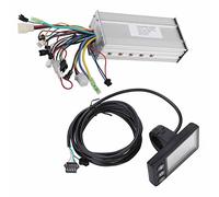 Funien Controlador de Bicicleta Eléctrica Controlador de Bicicleta Eléctrica Panel Control Pantalla LCD Retroiluminación Impermeable 24V 36V 48V 60V Configuración Kilometraj (1000W48V)
