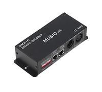 Funien Controlador Decodificador LED DMX 512 RGB de 4 Canales con Modo Música, Decodificador RGB para Bares, Hoteles, Bares Sobrios (8A por canal)