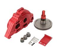 Funien Cubierta de la Caja de Cambios RC Carcasa la Caja Transmisión RC Cubierta Cambios Aceleración Aleación Aluminio 91T Rueda Engranaje 17T 19T (Rojo)