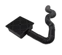 Funien Cuenca de Captura, Extensión de Bajante de Canalón, Tubo de Perfil bajo Resistente a los Rayos con Orificios de Drenaje Dobles, 8 Pies de Largo, Hecho de Materiales de Primera