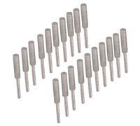 Funien Fresa para Afilador de Motosierra, Juego de Afilado de Limas Giratorias con Cabezal de Molienda de 20 Piezas para Molienda, Procesamiento de Moldes y Grabado con Material de (Plata)