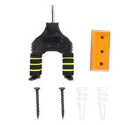 Funien Gancho de Colgador de Guitarra de Acero, Soporte de Pared de Bloqueo Automático con Base de Madera Sólida, Cojinete de Carga Alta, para Exhibición o Tienda en el Hogar