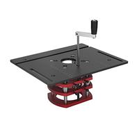 Funien Herramienta de Elevación de Mesa Enrutador, Elevador Enrutador Acero Inoxidable Aleación Aluminio con Manivela, Elevación 51 Mm, para Máquinas Corte (Negra)