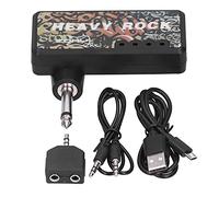 Funien Indicador de Encendido LED, Tonos de Metales Pesados, Perilla de Ajuste de Volumen y Distorsión Amplificador de Auriculares para Guitarra para Dispositivo de Audio y Altavoz