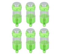 Funien Jaula para Pájaros Alimentador Automático de Agua para Mascotas Profesional A Prueba de Derrames Fácil Instalación Todos los Tamaños Jaulas Pájaros Plástico 6 Piezas (100ml)
