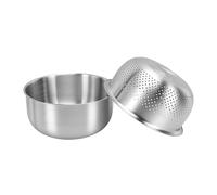 Funien Juego de Cuencos de Colador Acero Inoxidable [marcador posición] Lavabo Acero Inoxidable 304 Lavabo Drenaje Colador Microporoso con Pico Marcas Medici