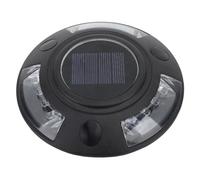 Funien Luz de Marcador de Entrada Solar Lámpara Postes Carretera LED Aleación Aluminio Alta Resistencia para Mejorar la Seguridad 800 M Impermeable IP68 para Camino Acera (Luz amarilla)
