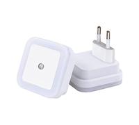Funien Luz de Noche,1PCS Sensor de luz Nocturna montado en la Pared Luces de Sensor LED de automático Enchufe en la luz de la Pared Lámpara de Escalera para Escalera Baño Habitación de niños