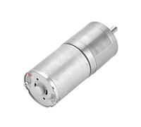 Funien Motor de Engranaje de Metal de 25 Mm CC 12 V 25GA-370, Baja Velocidad, Gran Momento de Fuerza, para Cerradura Electrónica, Robot, Cortina Eléctrica, con Engranaje de Alta (12V 300RPM)