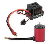 Funien Motor RC sin Escobillas a Prueba de Agua ESC Combo 60A ESC S3650 5200KV Kit, Tanque de Enfriamiento Mecanizado CNC, para Coche Control Remoto 1/10 2S
