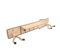 Funien Nature Soporte para Guitarra de Madera Maciza, Giratorio de 360°, Gancho Goma Suave, Soporte para Púas, Pared T127 bajo Eléctrico Acústico, Decoración