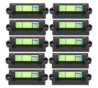 Funien Nivel de Soporte de Plástico, 10 Piezas Trípode de Cámara Ecológico Mini Accesorio Horizontal para Nivelación con Orificio para Colgar, Burbuja Universal para Rótula, Marco de