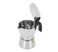 Funien para Estufa Olla de Acero Inoxidable Italiana Máquina de café Octogonal Distribución Uniforme del Calor Fácil Limpiar con Plástico para Cámara (3 Tazas 150ML)