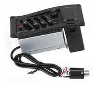 Funien Pastilla con Orificio de Sonido, Kit de Pastilla para Guitarra Eléctrica Acústica con Control de Volumen de Agudos de Medio y Graves, Fácil de Instalar para Accesorios de