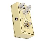 Funien Pedal de Distorsión Blues Drive, Guitarra con 3 Controles de Perilla para Carcasa Metal Resistente y Color Amarillo, Máxima Potencia del Producto
