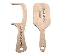 Funien Peine para Hombre Calvo, Herramienta de Aseo Divertida para Hombres Calvos, Peine de Broma, Madera Pino, Cepillo Pelo Novedoso, Herramienta Aseo sin Pelo con Dient