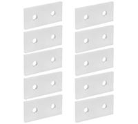 Funien Placa de Unión Plana de Aluminio Herramienta Conexión Vertical Duradera para Trabajadores Estructuras Marco Aluminio 10 Piezas Placa Unión 2 Orificios (3030)