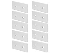 Funien Placa de Unión Plana de Aluminio Herramienta Conexión Vertical Duradera para Trabajadores Estructuras Marco Aluminio 10 Piezas Placa Unión 2 Orificios (4040)