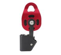 Funien Polea de Escalada de Aluminio de Aviación 4KN Accionada por Resorte, Bloque de Polea de Cuerda Giratoria Simple Resistente con Pulido Fino para Cuerda de 8-12 Mm, Estructura de