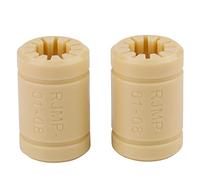 Funien Rodamiento LM8UU para Impresora 3D de Alto Rendimiento, Polímero Sólido, 8 Unidades/juego de Eje para RepRap, Prusa, Mendel, Uso Pequeño