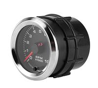 Funien Tacómetro con Puntero Universal de 52 Mm/2 Pulgadas, Medidor de Revoluciones con Rango de Medición de 0 a 10000 RPM, Manual en Inglés de Fácil Instalación para la Mayoría de los