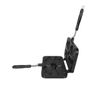Funien Taiyaki Fish Waffle Maker Pan Fish Shape Cake Pan Waffle Cake Antiadherente Aluminio Doble Placa Mini Portátil con de Plástico para el Hogar DIY Cocina Fiest