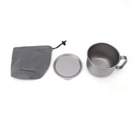 Funien Taza de café Ti Taza de Viaje Pura Boca Ancha 500 Ml [Marca] Pure Ti con Tapa Ergonómico para Acampar Senderismo Oficina