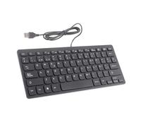 Funien Teclado con Cable Diseño Simple, Inherentemente Resistente, Comodidad Plug & Play para Oficina y Juegos, Mini USB Ultradelgado, Teclado Empresarial Silencioso con Diseño a