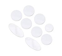 Funien White Shell Key Button Inlays, 9pcs/Set Exquisite Sax Key Button Inlays for Alto Tenor Soprano Saxophone Accessory, Hard Material, Sturdy and Not Easy to Damage, Beautiful