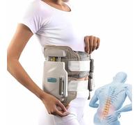 funifuni Dispositivo de descompresión lumbar: Cinturón de tracción mecánica de 3 puntos para el alivio de hernias discales, ciática y escoliosis, Camilla espinal para el hogar