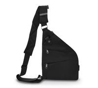 FuninCrea Bandoleras Hombre Antirrobo Sling Bag, 4 Bolsillos Bolso Pecho Hombre Antirrobo Bolso Cruzado Hombre Ligero Riñoneras Hombre con Banda Reflectante para Exteriores