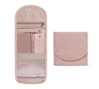 FuninCrea Bolsa de Rollo de Joyería, Bolsa de Almacenamiento de Joyas Portáti, Plegable Organizador de Joyas Enrollable de Viaje para Anillos, Pendientes, Collares, Pulseras