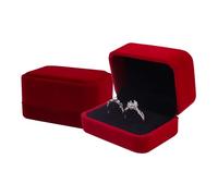 FuninCrea Caja de Anillos para Boda Propuesta Compromiso, Caja de Joyería de Terciopelo para Anillos, Caja Anillo Compromiso Pequeño Cajas de Almacenamiento de Anillos para Collares Pendientes
