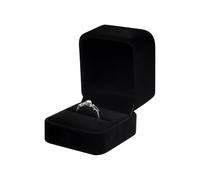 FuninCrea Caja de Anillos para Boda Propuesta Compromiso, Caja de Joyería de Terciopelo para Anillos, Caja Anillo Compromiso Pequeño Cajas de Almacenamiento de Anillos para Collares Pendientes