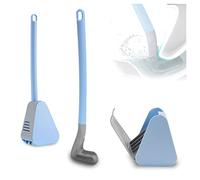 FuninCrea Escobilla Baño Golf, Cepillo Golf para Inodoro Estilo Mango Largo de Silicona Juego 360 °Limpieza Profunda Flexible Cepillo de Inodoro Montado en la Pared para El Hogar (Azul)