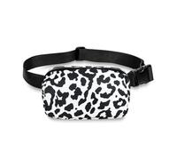 FuninCrea Fanny Pack, riñonera impermeable de nailon con correas ajustables para mujeres y hombres, riñonera de moda con 3 bolsillos de malla para entrenamiento, correr, viajes, senderismo, negro-a