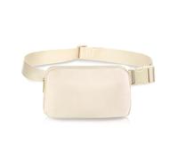 FuninCrea Fanny Pack, riñonera impermeable de nylon con correas ajustables para mujeres y hombres, a la moda, con 3 bolsillos de malla para entrenamiento, carrera, viajes, senderismo, 20 x 2,5 x 14 cm
