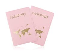 FuninCrea Funda para pasaporte, cartera de PU cuero con múltiples ranuras para dinero de viaje, funda delgada para pasaporte con patrón dorado para pasaporte, tarjetas de visita, S, Moderno