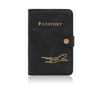FuninCrea Funda Pasaporte, Porta Pasaporte de Cuero PU Slim Portadocumentos Mujer con Hebilla, Portadocumentos Viaje Portátil Porta Documentos para Pasaporte, Tarjetas y Tarjetas de Embarque
