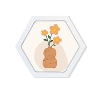 FuninCrea Hexagonal Marcos de Fotos, Marcos de Pared Marco Decorativos Creativo, Marco Montado en la Pared para Trabajos de Fotografía, Pintura Artística