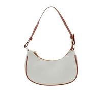 FuninCrea Hobo - Bolso de hombro con diseño de media luna para mujer, bolso de mano con cierre de cremallera, mini bolsos para axilas Y2K con bolsillo interior, Beige y marrón, 30 * 14 * 6.5cm