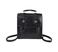 FuninCrea Mochila pequeña para mujer con 2 correas extraíbles, mochila pequeña para mujer, moderna, mini mochila para mujer, estilo retro, para el trabajo, compras, viajes, Negro , S