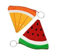 FuninCrea Monedero de felpa para mujer, bonito monedero pequeño para mujer, monedero pequeño para mujer, bolsa de cambio de frutas, bolsa con cremallera, bolsa de almacenamiento para monedas, dinero