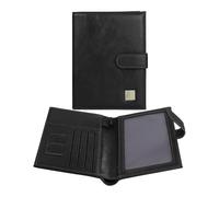 FuninCrea Monedero familiar para mujer para 4 personas con 22 ranuras para tarjetas de crédito, carteras de piel sintética para mujer, multifuncional, funda para pasaporte, portátil, adecuada para