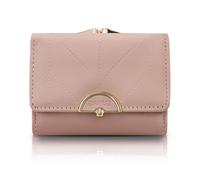 FuninCrea Monedero Mujer Pequeño con 5 Ranuras para Tarjetas de Crédito y Monedero Kiss Lock, Carteras de Mujer Piel Billetera Mujeres con Cierre Metálico a Presión