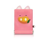 FuninCrea Monedero pequeño para mujer, creativo, dibujos animados, frutas, animales, monederos para mujeres y niñas, piel sintética, cartera para mujer, cierre automático de metralla, tarjetas,